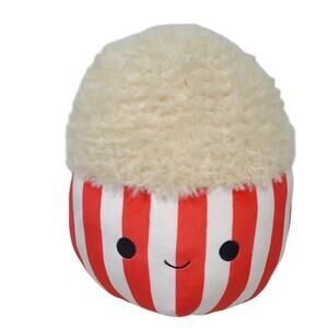 Squishmallows Arnel The Popcorn Bucket 8" Red White Kellytoy